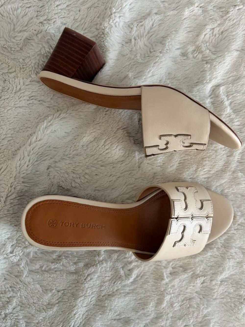 Tory Burch Ines Cream Tan Sandals 6.5